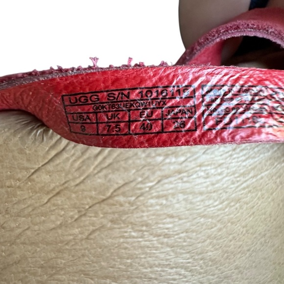 UGG Annice Pink  Leather Flip Flop Style Sandals Sz 9 - Picture 7 of 8